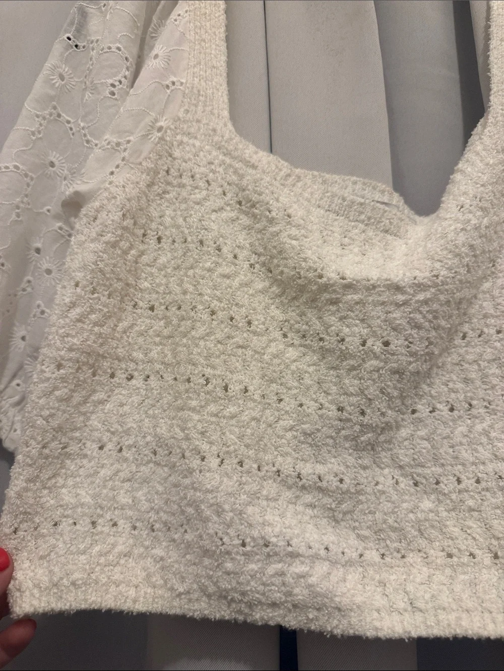 Zara white eyelet